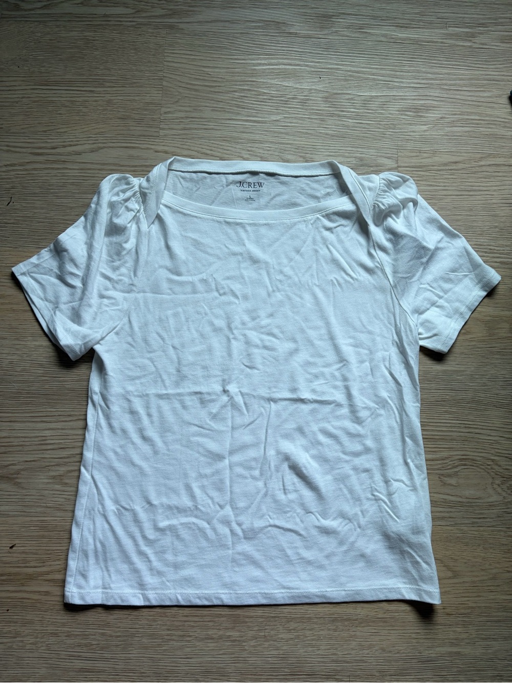 J. Crew Women's White Flutter Sleeve Tee